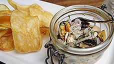 Pickled Mussels & Potato Crisps