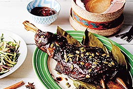 Slow Roasted Lamb “barbecoa style” with Tamarind Chilli Mole 