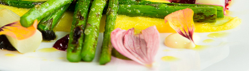 Spring asparagus with new season garlic & hazelnut mayonnaise